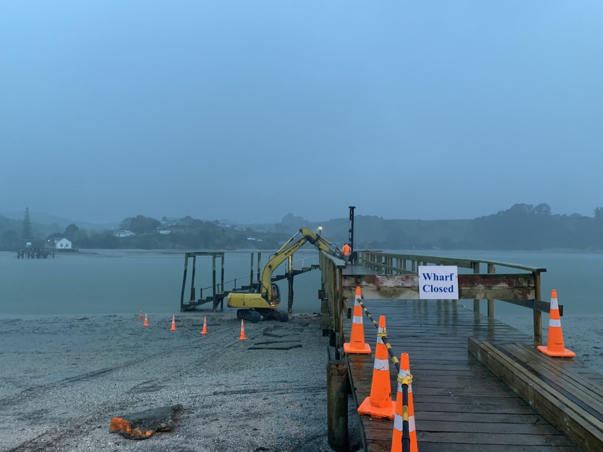Work on the Pahi wharf upgrade continues at pace